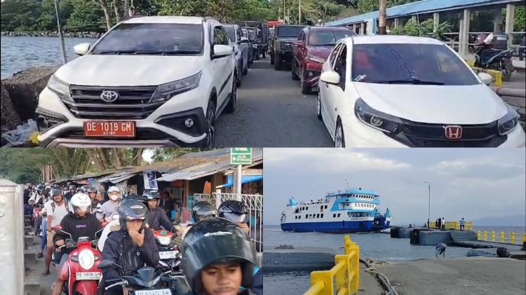 Arus Balik Lebaran, Pelabuhan Waipirit Dipadati Penumpang Tujuan Ambon