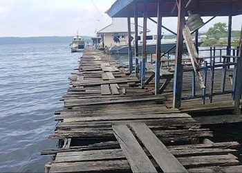 Jembatan Perikanan Pelita Jaya Nyaris Ambruk, Aktivitas Nelayan Kerap Terganggu