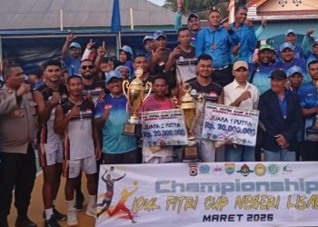 Turnamen Voli “Idul Fitri Cup” di Lisabata Resmi Ditutup, Wabup SBB: Jadi Ajang Pererat Persaudaraan