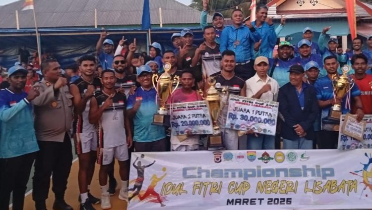 Turnamen Voli “Idul Fitri Cup” di Lisabata Resmi Ditutup, Wabup SBB: Jadi Ajang Pererat Persaudaraan