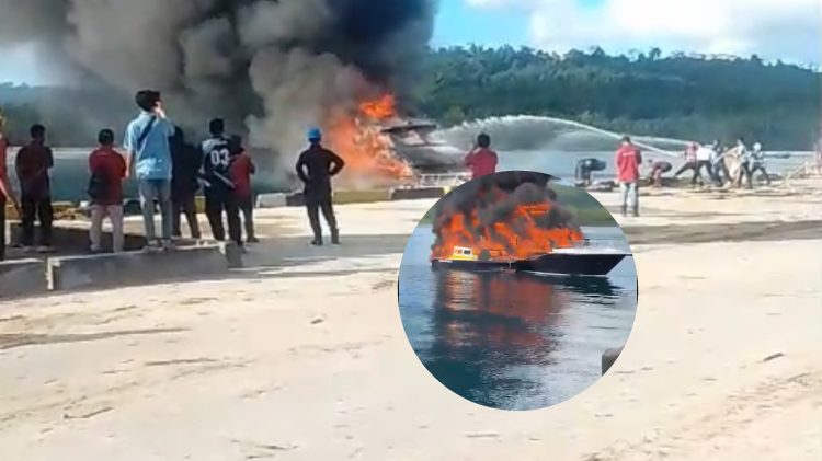 2 Kapal Cepat Terbakar di Pelabuhan Falabisahaya, Tangki BBM Meledak