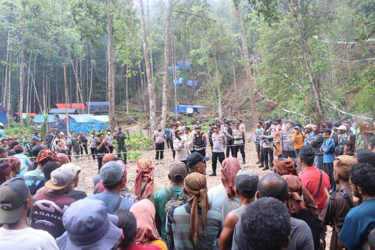 Polres Buru Tertibkan PETI di Kawasan Bendungan Waeapo, Penambang Diminta Segera Kosongkan Lokasi