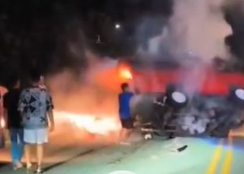 Angkot Terbalik di Hative Ambon, 1 Penumpang Tewas